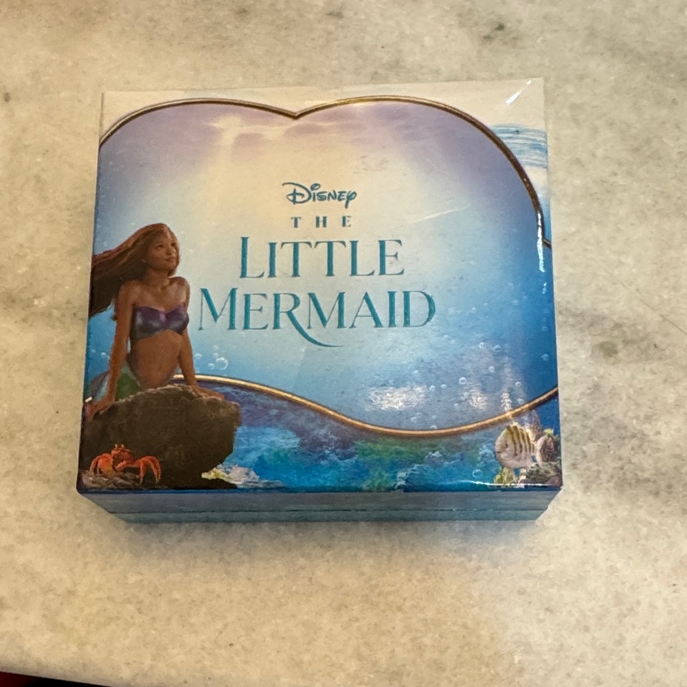 Disney The Little Mermaid Silver Necklace with Blue and Pink Accents